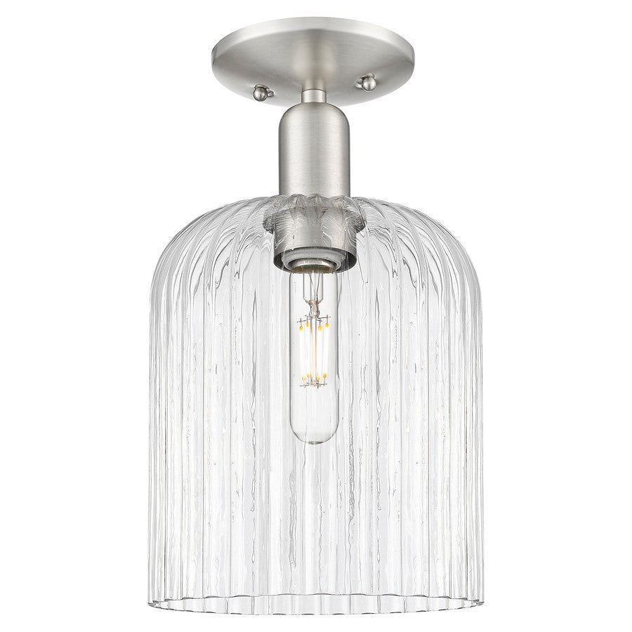 Innovations Bridal Veil 8" Semi-Flush, Satin Nickel/Clear - 716-1C-SN-G559-8CL