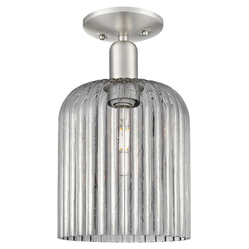 Innovations Bridal Veil 8" Semi-Flush, Satin Nickel/Smoke - 716-1C-SN-G559-8SM