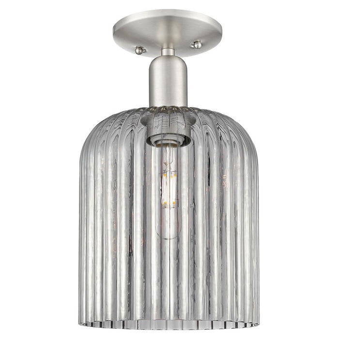 Innovations Bridal Veil 8" Semi-Flush, Satin Nickel/Smoke - 716-1C-SN-G559-8SM