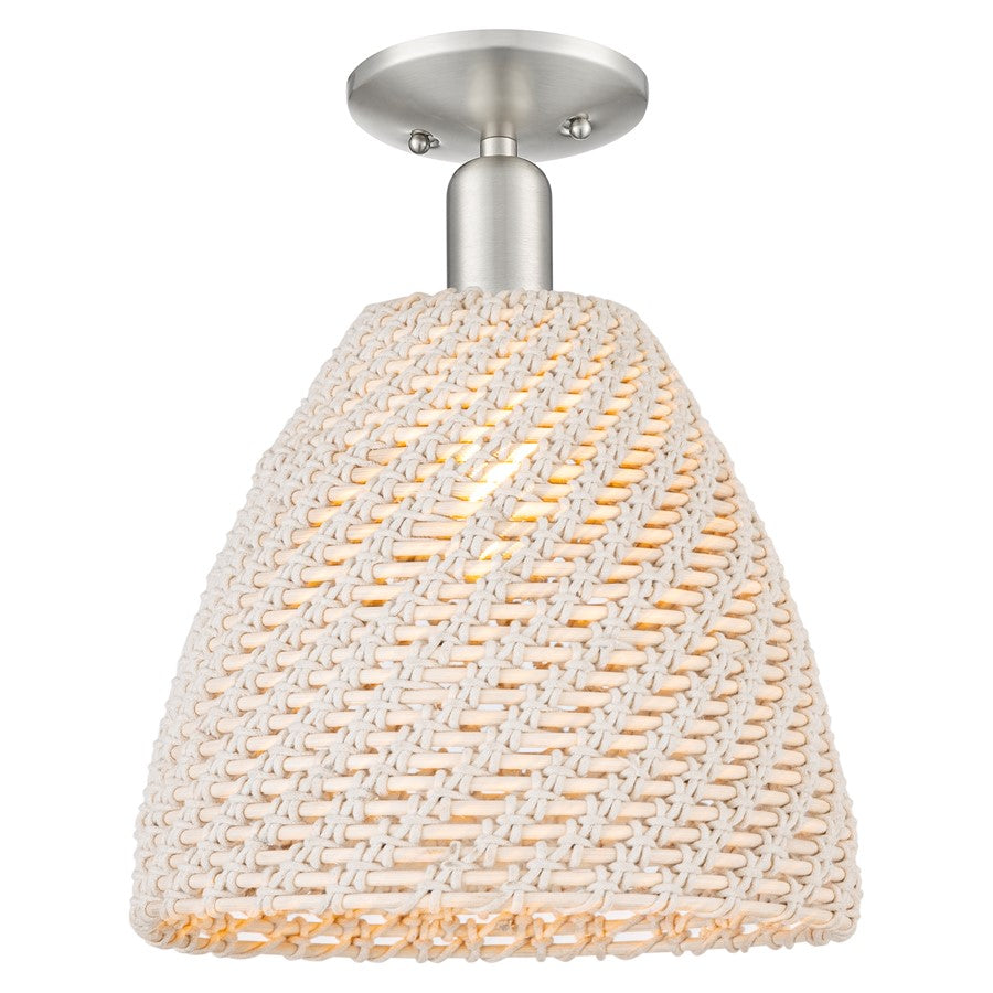 Innovations Natural Ballston Dome 12" Semi-Flush, SN - 716-1C-SN-NBD-12-NAT