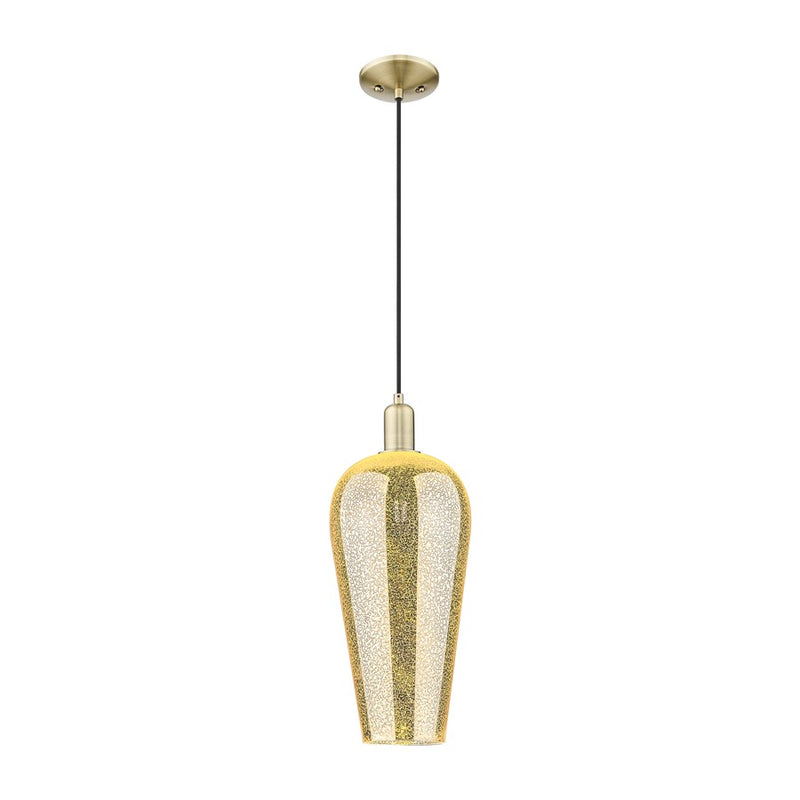 Innovations Chelsea 1Lt 8" Cord Mini Pendant, AB/Mercury - 716-1P-AB-G456-8ME