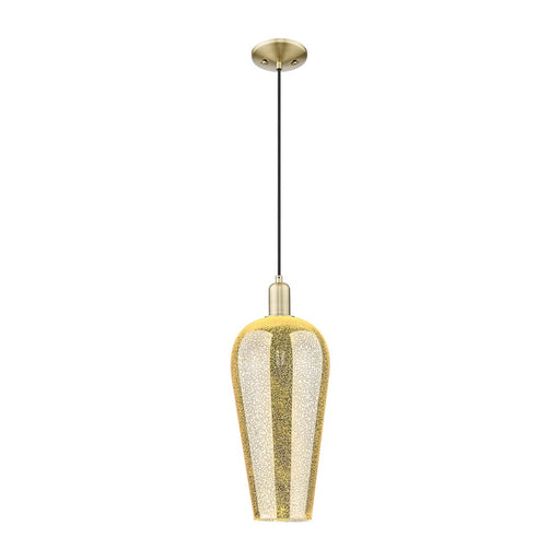Innovations Chelsea 1Lt 8" Cord Mini Pendant, AB/Mercury - 716-1P-AB-G456-8ME