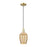 Innovations Preston 1Lt 6" Flute Cord Mini Pendant, AB/MC - 716-1P-AB-G457-6ME