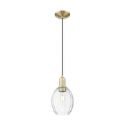 Innovations Preston 1Lt 6" Bell Cord Mini Pendant, AB/Clear - 716-1P-AB-G459-6CL