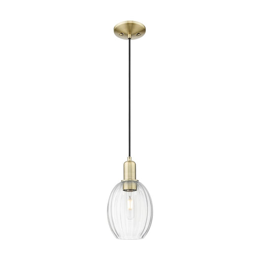 Innovations Preston 1Lt 6" Bell Cord Mini Pendant, AB/Clear - 716-1P-AB-G459-6CL