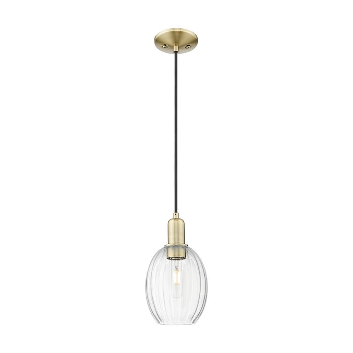 Innovations Preston 1Lt 6" Bell Cord Mini Pendant, AB/Clear - 716-1P-AB-G459-6CL