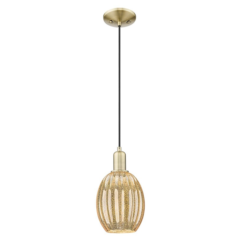 Innovations Preston 1Lt 6" Bell Cord Mini Pendant, AB/MC - 716-1P-AB-G459-6ME
