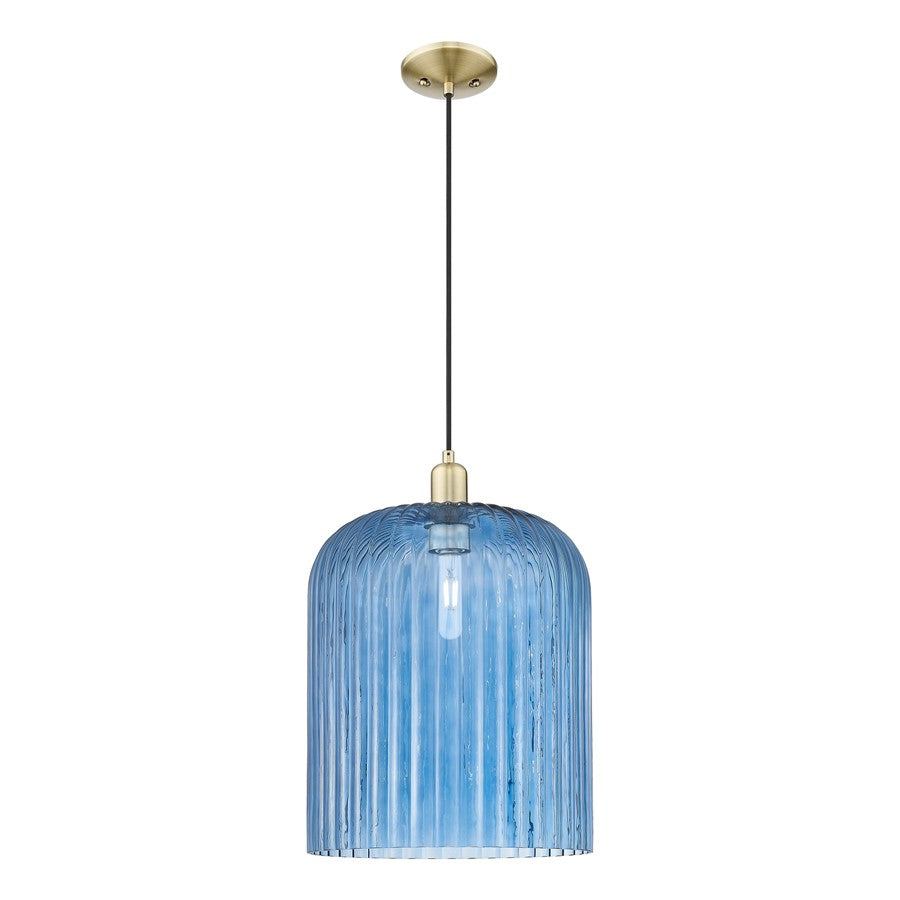 Innovations Bridal Veil 1Lt 12" Cord Mini Pendant, AB/Blue - 716-1P-AB-G559-12BL