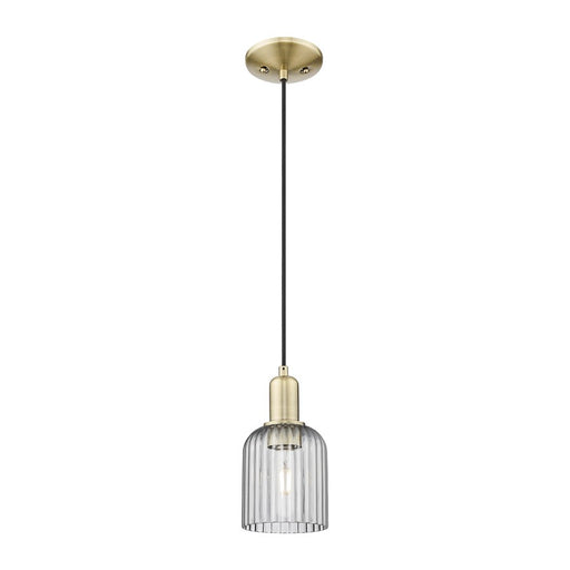 Innovations Bridal Veil 1Lt 5" Cord Mini Pendant, AB/Smoke - 716-1P-AB-G559-5SM