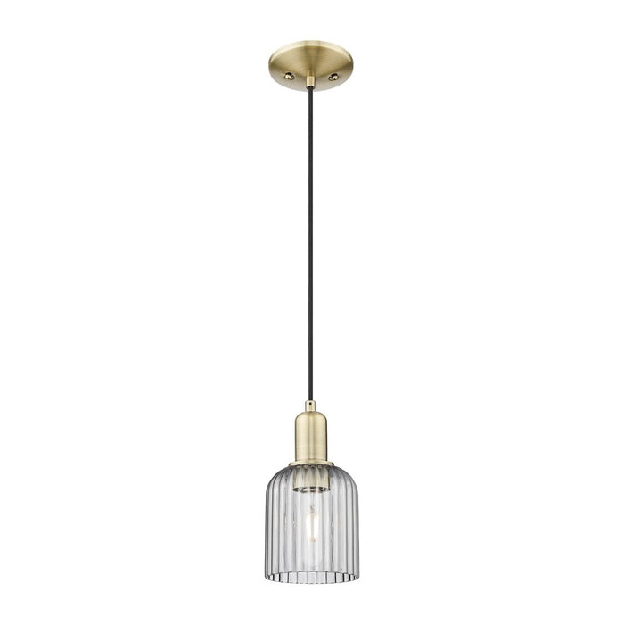 Innovations Bridal Veil 1Lt 5" Cord Mini Pendant, AB/Smoke - 716-1P-AB-G559-5SM