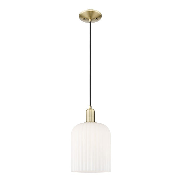 Innovations Bridal Veil 1Lt 8" Cord Mini Pendant, AB/GW - 716-1P-AB-G559-8GWH