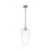 Innovations Chelsea 1Lt 8" Cord Mini Pendant, Copper/Clear - 716-1P-AC-G456-8CL