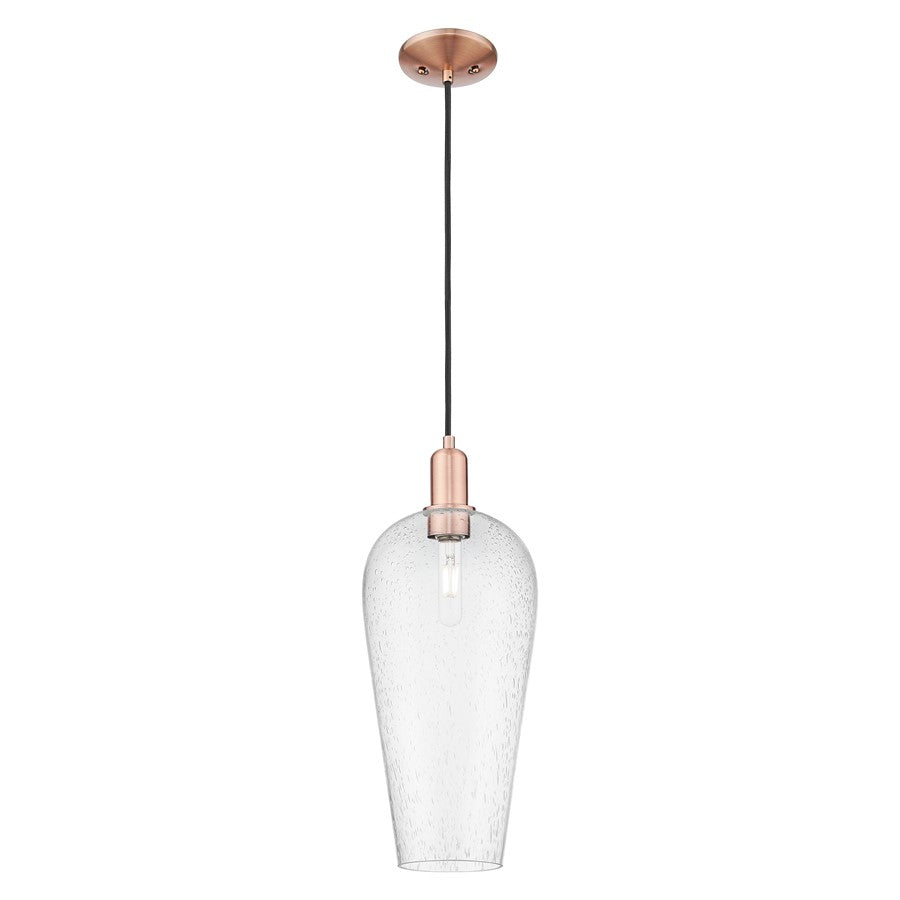 Innovations Chelsea 1Lt 8" Cord Mini Pendant, Copper/Seedy - 716-1P-AC-G456-8SDY