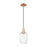Innovations Preston 1Lt 6" Flute Cord Mini Pendant, CP/CL - 716-1P-AC-G457-6CL
