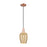 Innovations Preston 1Lt 6" Flute Cord Mini Pendant, CP/MC - 716-1P-AC-G457-6ME