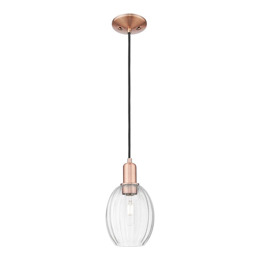 Innovations Preston 1Lt 6" Bell Cord Mini Pendant, CP/Clear - 716-1P-AC-G459-6CL