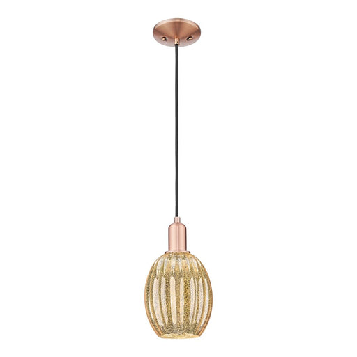 Innovations Preston 1Lt 6" Bell Cord Mini Pendant, CP/MC - 716-1P-AC-G459-6ME