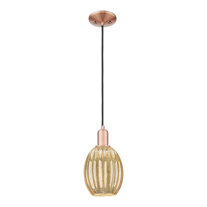 Innovations Preston 1Lt 6" Bell Cord Mini Pendant, CP/MC - 716-1P-AC-G459-6ME
