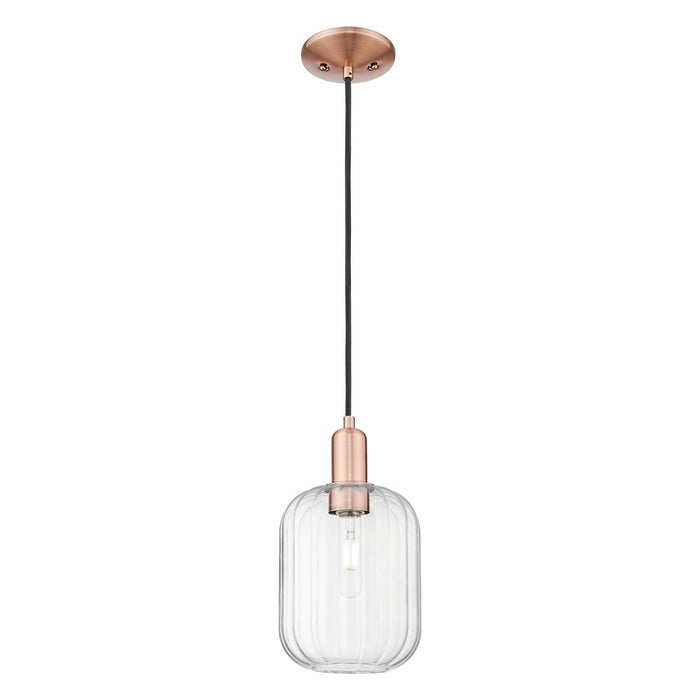 Innovations Preston 1Lt 7" Jar Cord Mini Pendant, CP/CL Jar - 716-1P-AC-G460-7CL