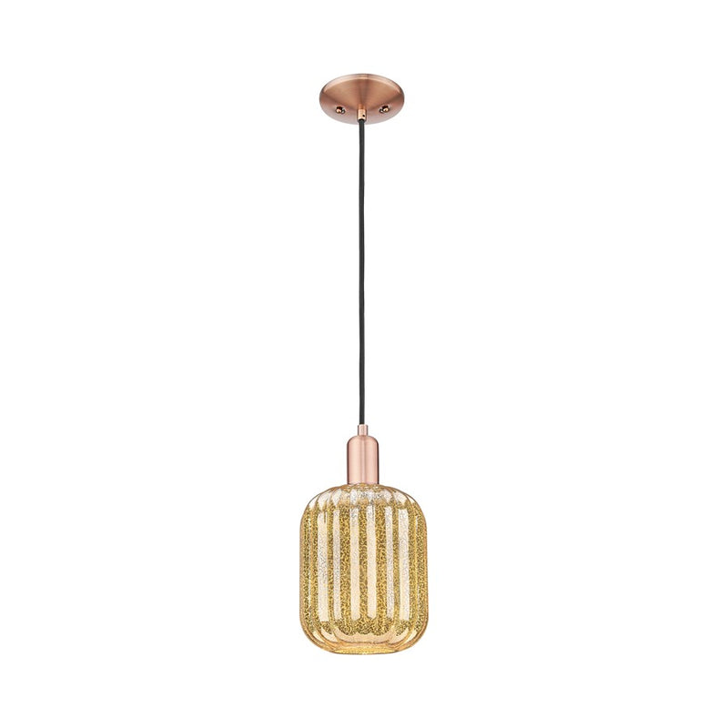 Innovations Preston 1Lt 7" Jar Cord Mini Pendant, CP/MC Jar - 716-1P-AC-G460-7ME