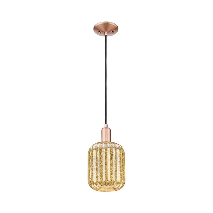 Innovations Preston 1Lt 7" Jar Cord Mini Pendant, CP/MC Jar - 716-1P-AC-G460-7ME