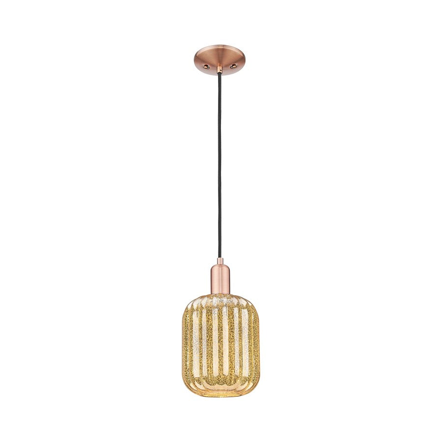 Innovations Preston 1Lt 7" Jar Cord Mini Pendant, CP/MC Jar - 716-1P-AC-G460-7ME