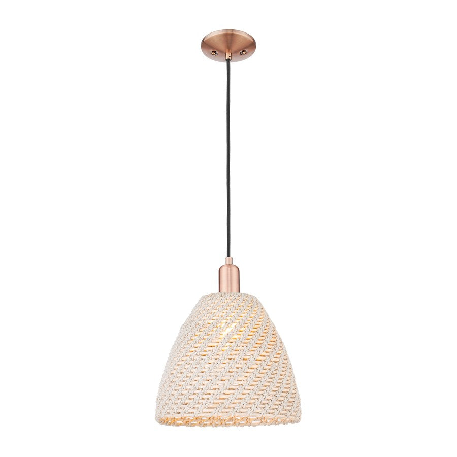 Innovations NB Dome 1Lt 12" Cord Mini Pendant, CP/NF - 716-1P-AC-NBD-12-NAT
