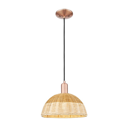 Innovations NB Dome 1Lt Cord Mini Pendant/12" CP/NF - 716-1P-AC-NBD2-12-NAT