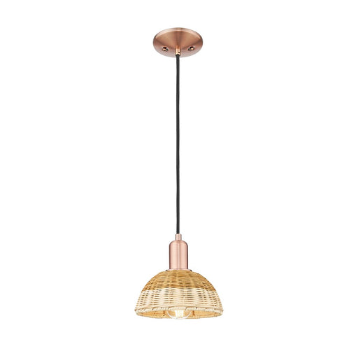 Innovations NB Dome 1Lt 8" Cord Mini Pendant/CP/NF - 716-1P-AC-NBD2-75-NAT