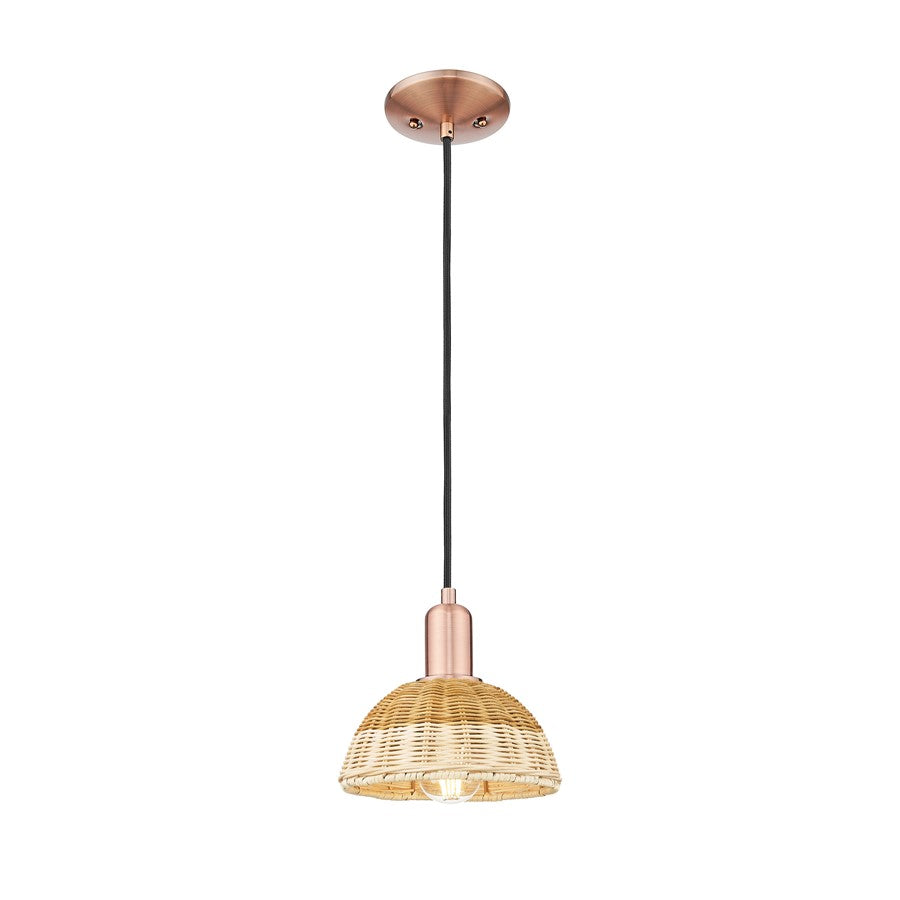 Innovations NB Dome 1Lt 8" Cord Mini Pendant/CP/NF - 716-1P-AC-NBD2-75-NAT