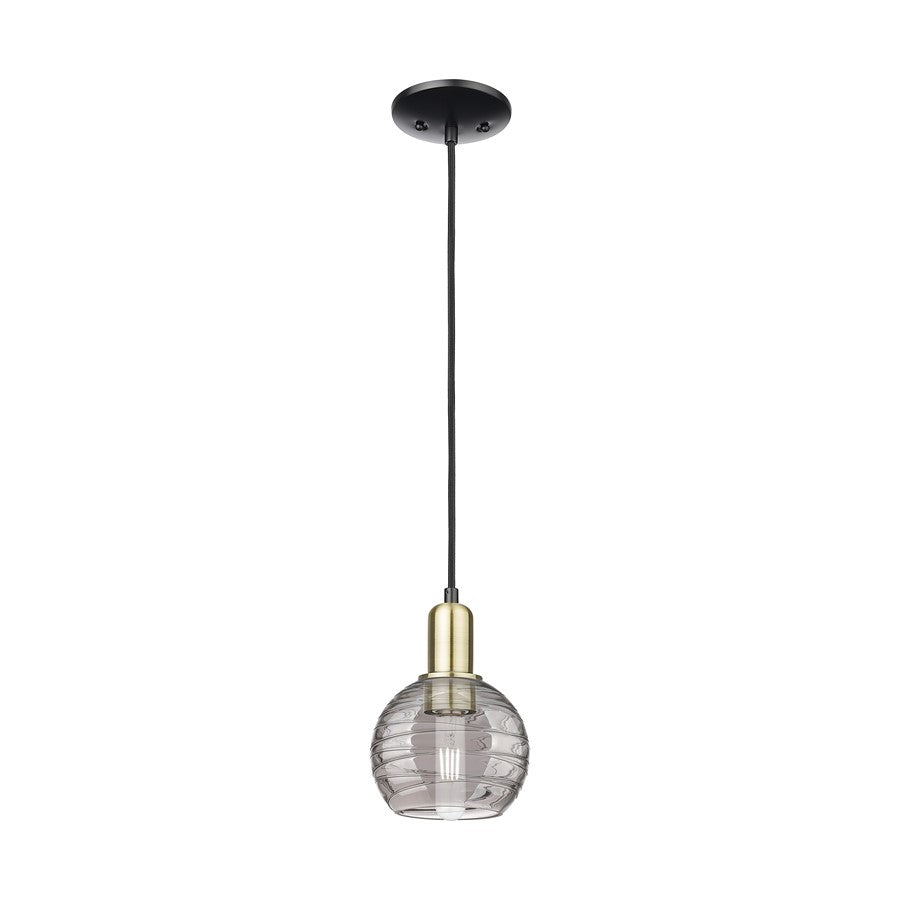 Innovations Athens DS 1Lt 6" Cord Mini Pendant, BKS/SDS - 716-1P-BAB-G1213-6SM