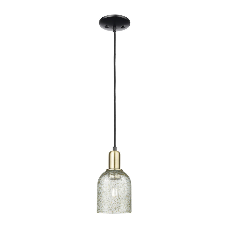 Innovations Caledonia 5in 1-Light Mini Pendant | Industrial Black Antique Brass and Mica Glass | Kitchen Island & Dining Room | 5 | Model 716-1P-BAB-G259