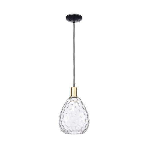 Innovations Waverly 8in 1-Light Mini Pendant | Industrial Black Antique Brass and Clear Glass | Kitchen Island & Dining Room | 8 x | Model 716-1P-BAB-G372
