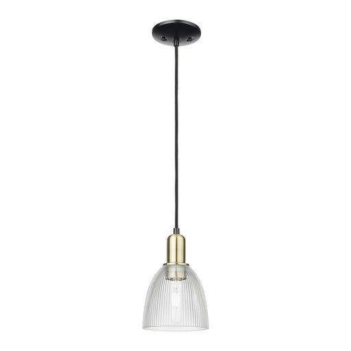Innovations Castile 6in 1-Light Mini Pendant | Industrial Black Antique Brass and Clear Glass | Kitchen Island & Dining Room | 6 x | Model 716-1P-BAB-G382