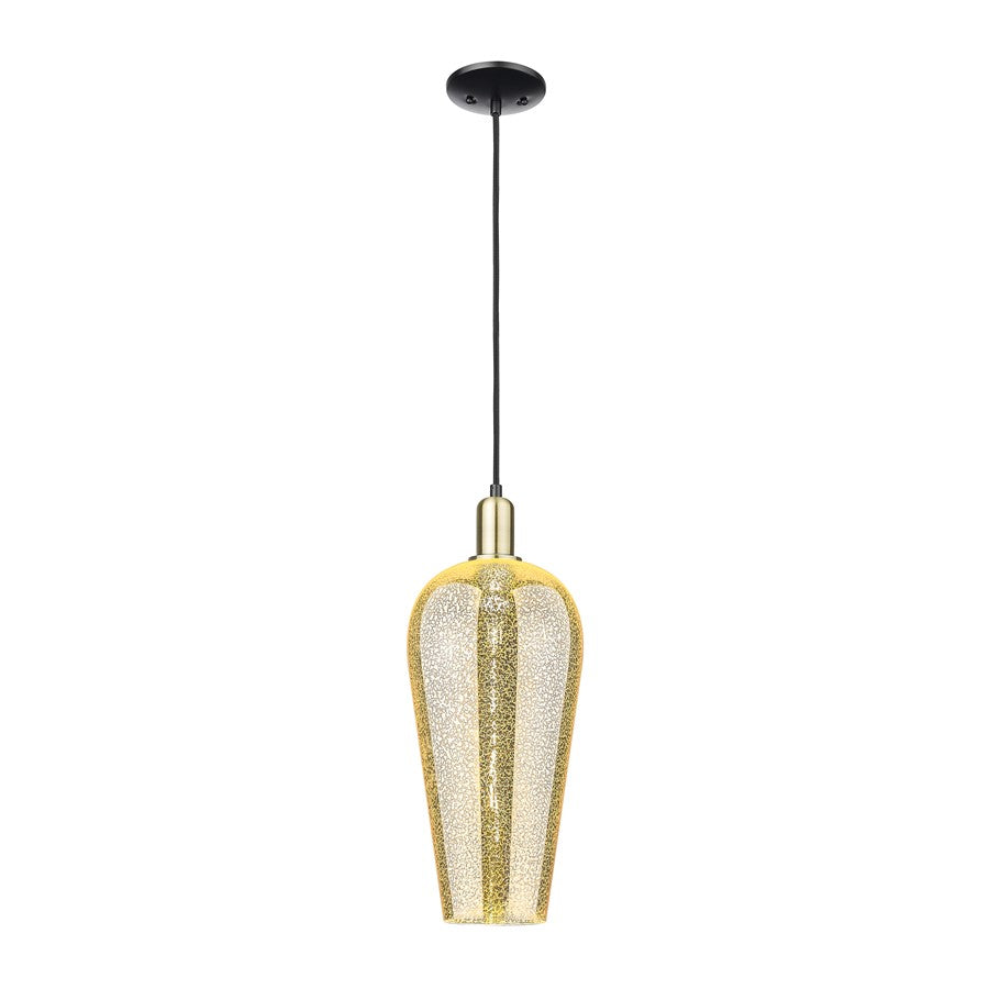 Innovations Chelsea 1Lt 8" Cord Mini Pendant, BKBS/Mercury - 716-1P-BAB-G456-8ME