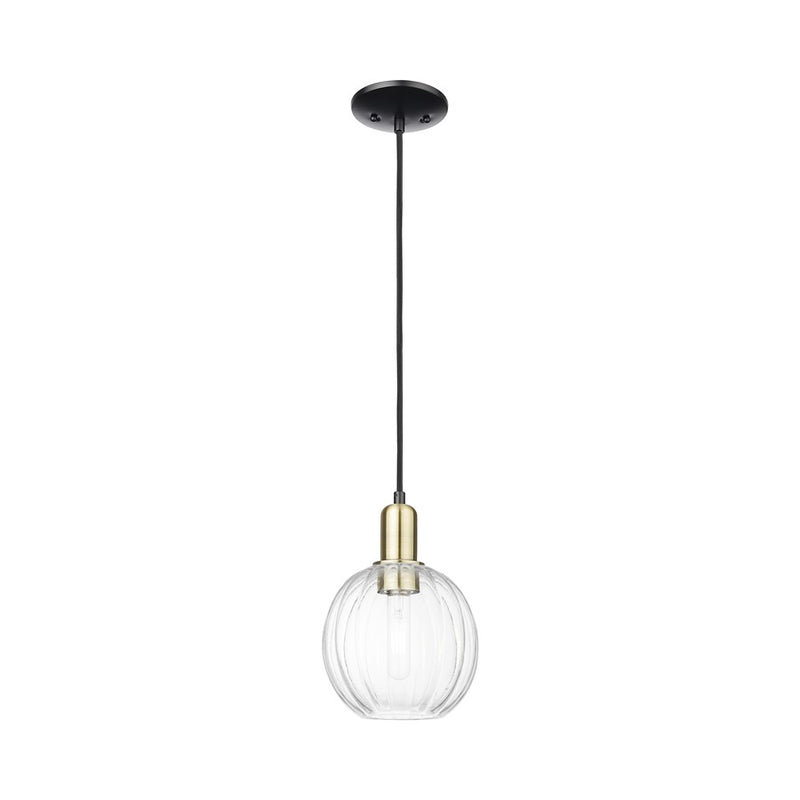 Innovations Preston 1Lt 7" Globe Cord Mini Pendant, BKS/CL - 716-1P-BAB-G458-7CL