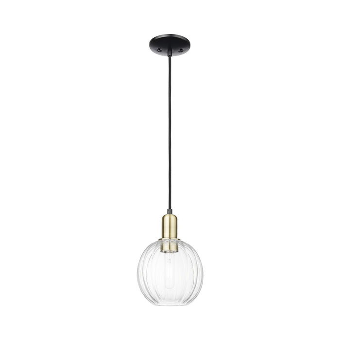 Innovations Preston 1Lt 7" Globe Cord Mini Pendant, BKS/CL - 716-1P-BAB-G458-7CL