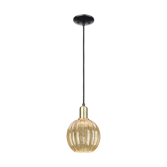 Innovations Preston 1Lt 7" Globe Cord Mini Pendant, BKS/MC - 716-1P-BAB-G458-7ME