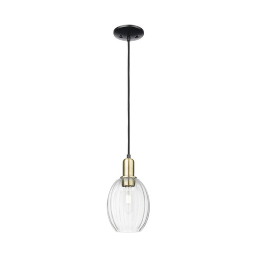Innovations Preston 1Lt 6" Bell Cord Mini Pendant, BKS/CL - 716-1P-BAB-G459-6CL