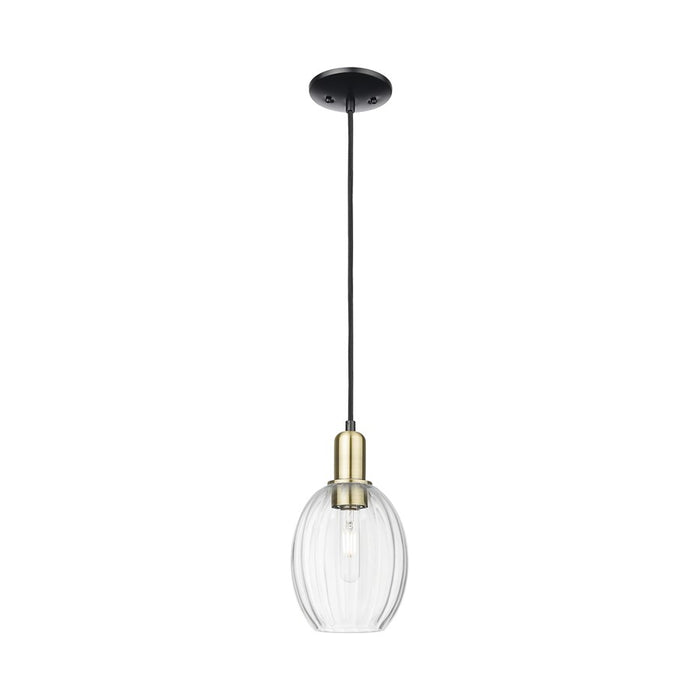 Innovations Preston 1Lt 6" Bell Cord Mini Pendant, BKS/CL - 716-1P-BAB-G459-6CL