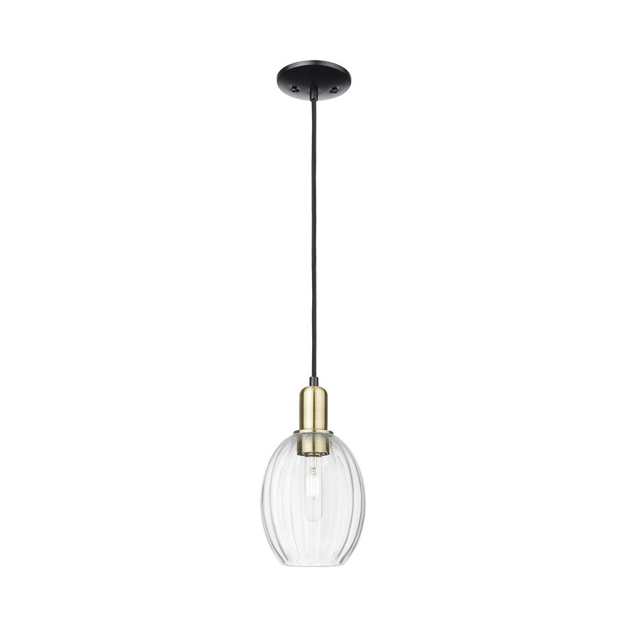 Innovations Preston 1Lt 6" Bell Cord Mini Pendant, BKS/CL - 716-1P-BAB-G459-6CL