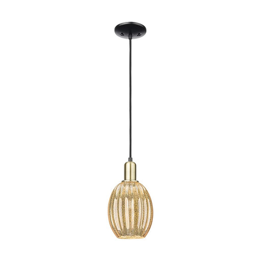 Innovations Preston 1Lt 6" Bell Cord Mini Pendant, BKBS/MC - 716-1P-BAB-G459-6ME