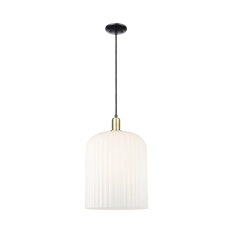Innovations BV 1Lt 12" Cord Mini Pendant, BKS/GW - 716-1P-BAB-G559-12GWH