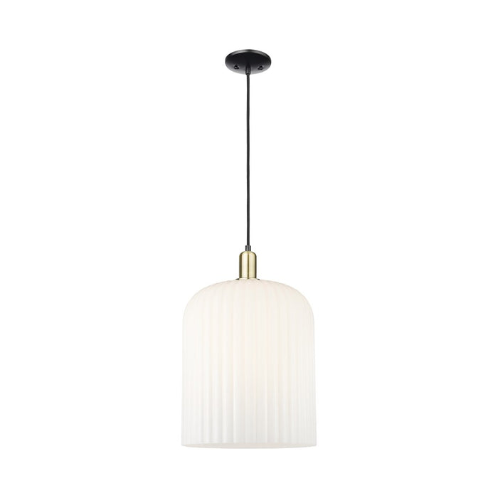 Innovations BV 1Lt 12" Cord Mini Pendant, BKS/GW - 716-1P-BAB-G559-12GWH