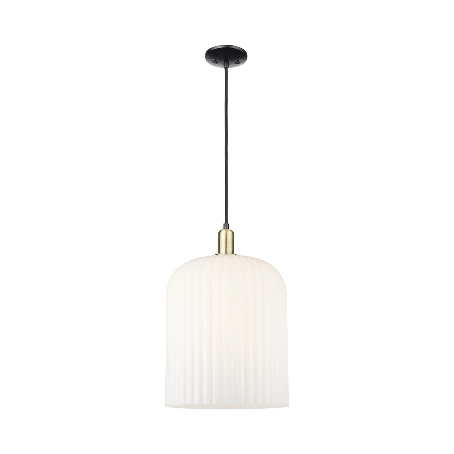 Innovations BV 1Lt 12" Cord Mini Pendant, BKS/GW - 716-1P-BAB-G559-12GWH