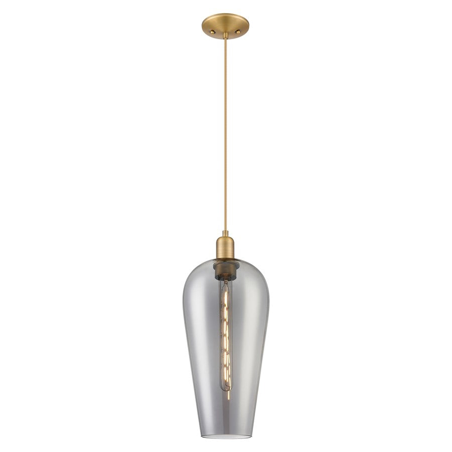 Innovations Chelsea 8" Cord Mini Pendant, BB/Smoke - 716-1P-BB-G456-8SM