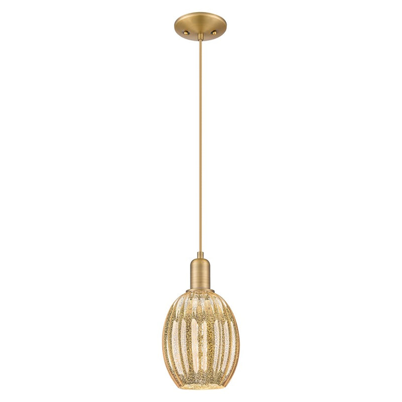 Innovations Preston 6" Bell Cord Mini Pendant, BB/Merc - 716-1P-BB-G459-6ME
