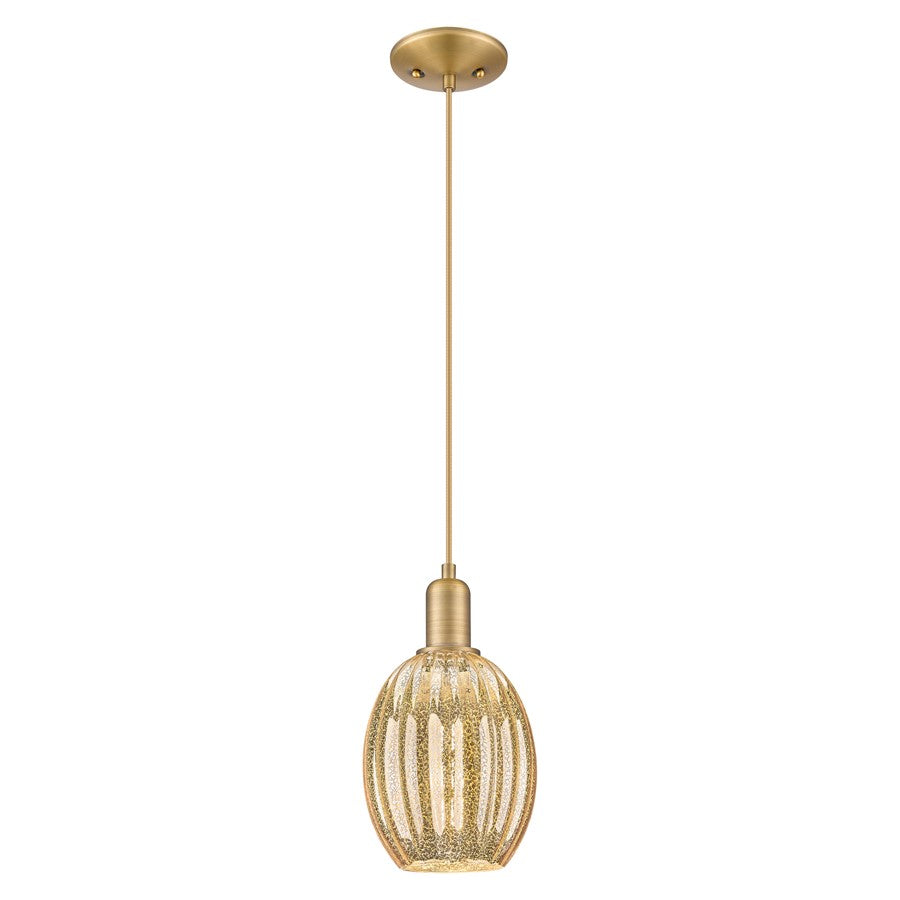 Innovations Preston 6" Bell Cord Mini Pendant, BB/Merc - 716-1P-BB-G459-6ME