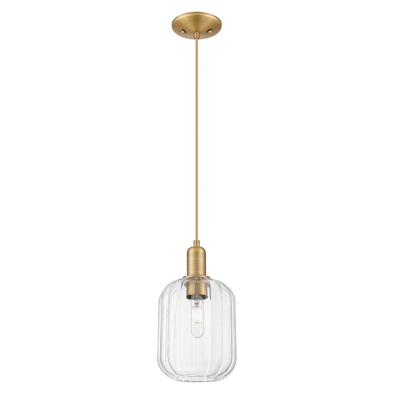 Innovations Preston 7" Jar Cord Mini Pendant, BB/Clear - 716-1P-BB-G460-7CL