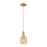 Innovations Bridal Veil 1Lt 5" Cord Mini Pendant, Brushed Brass/MC